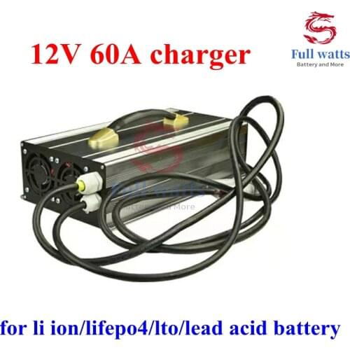 12V 60A charger no 12v 50A 16.8v 60A lithium 12.6v 60A 3S li-ion 4S 14.6V 60A lifepo4 battery charger lead acid battery 200ah