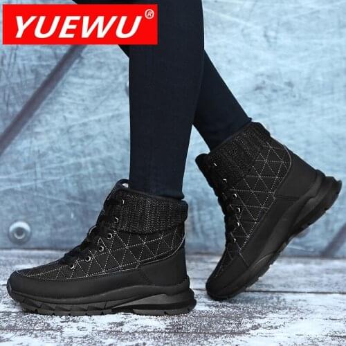 YUEWU WomenS Round Head Solid Color Casual Shoes High Quality Fabric Comfortable And Soft Warm Lamb Wool