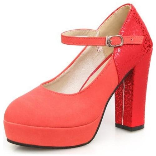 Comfortable with shallow mouth thick with ultra high waterproof Taiwan 18 years spring new round head strap womens shoes, 1822