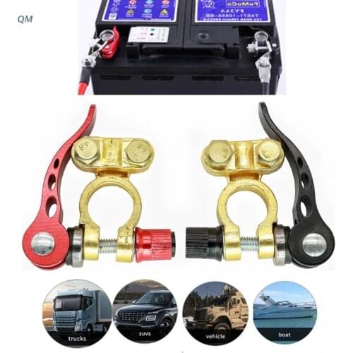 13MF Quick Disconnect Car Battery Terminal Brass Cable Shut-Off Connectors Protection