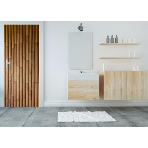 3D Yellow Bamboo Wall Art Door Mural Wallpaper mural Wall Print Decal Wall Deco Wall Mural Photo self adhesive door wrap