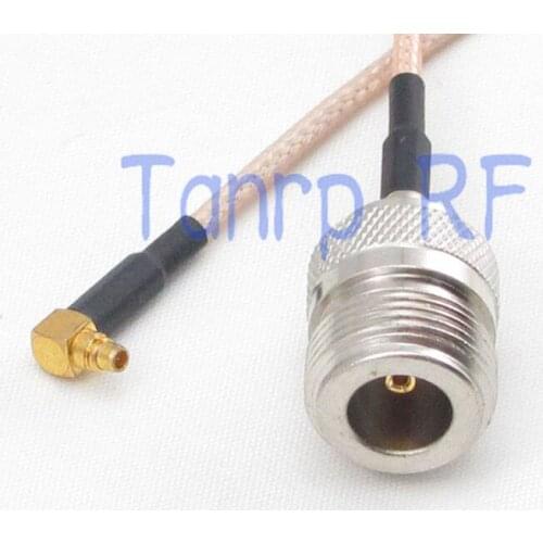 6in MMCX male right angle to N female jack RF adapter connector 15CM Pigtail coaxial jumper cable RG316 extension cord