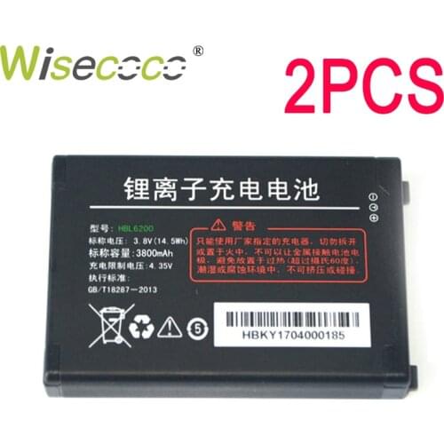 WISECOCO 2PCS 3800mAh HBL6200 Battery For Urovo i6200S i6200a i6300a Scanner In Stock High Quality Battery+Tracking Number