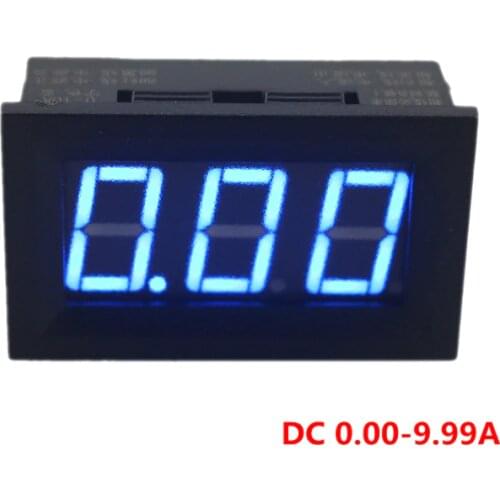 DC 0-10A Ammeter Current Ampere Meter Blue LED Digital Display Ampermeter Powered by DC 4.5-28V