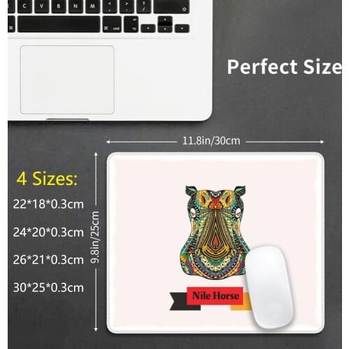 Hippo Nilpferd Nile Horse Zentangle German Wordplay Mouse Pad DIY Print German Teacher Germany German