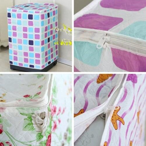 Home Washing Machine Dryer Cover Zippered Roller Dustproof Sunscreen Waterproof