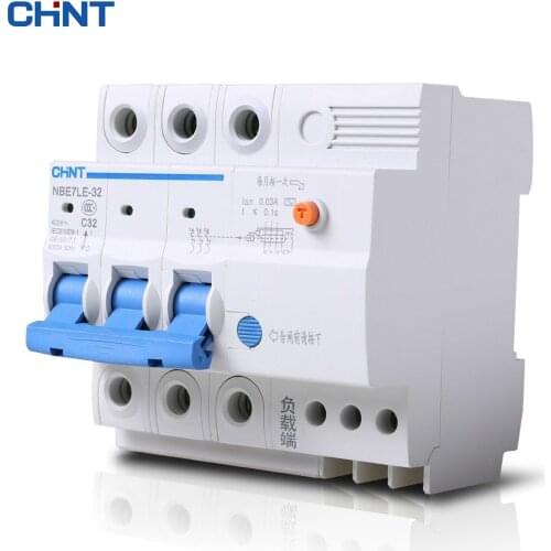 CHNT CHINT Leakage Protector NBE7LE 3P 16A 20A 25A 32A 40A 63A With Leakage Protector Small Air Switch
