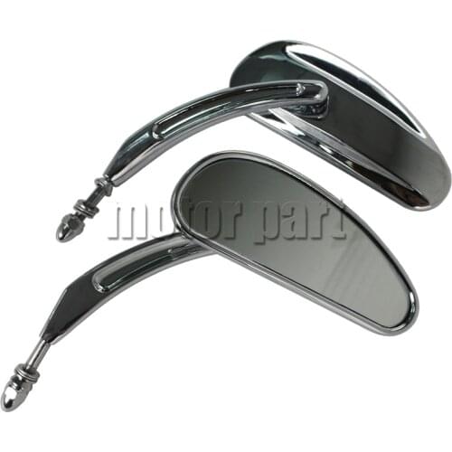 Chrome Motorcycle Rearview Side Mirrors For Harley Dyna Softail FLSTN Electra Glide Road King Fat Boy CVO Sportster 883 1200 72