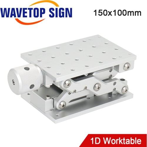 WaveTopSign 1D Moving Worktable 150x100x75mm Table Portable Cabinet Case DIY Part for Laser Marking Machine