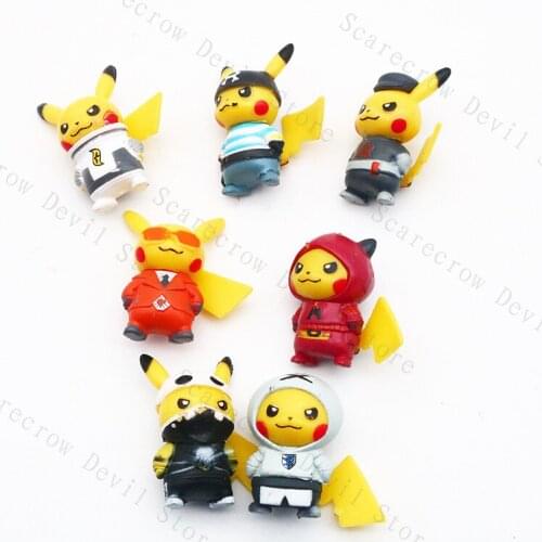 6pcs/sets Cartoon Movie Pokemon Action Figure Mini Toys Dolls 3.5CM Pikachu Action Figure Model Children Gifts Birthday Gifts