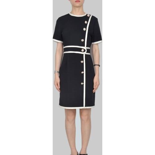 Luxury Design Custom Made Celebrity Premium Quality Acetate Elegant Mini Black Dress