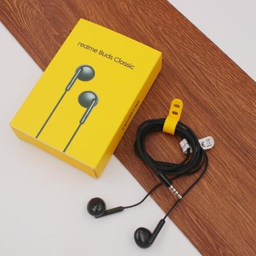 Realme Buds 3 Classic Earphone 3.5mm Wired Earbuds Half In-Ear Built-in Mic Large Driver Headset With Microphone For realme 7 6