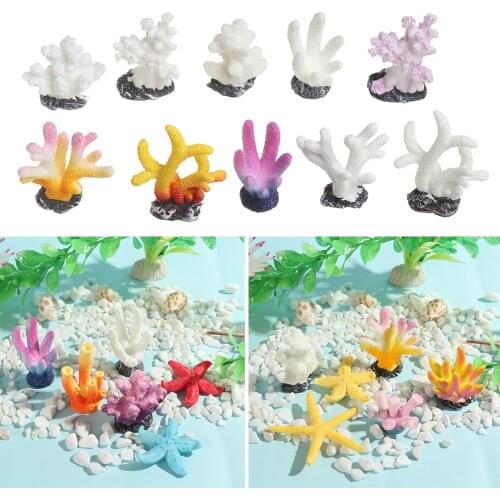 Beautiful Resin Reef Rock Artificial Coral Simulation Starfish Fish Tank Aquarium Ornaments Desktop Adornment Landscape Making