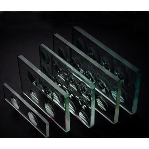 5MM Thickness Circular Concave Cavity Biological Microscope Slide Optical Glass Multiple Wells Optional