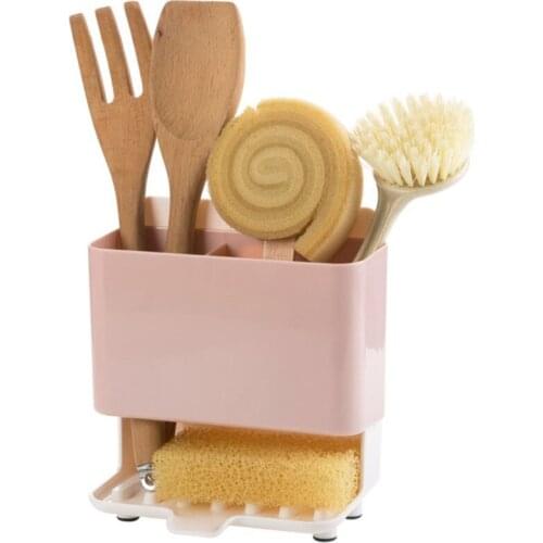 Kitchen Sponge Storage Rack Cutlery Drain Rack Kitchen Sink Cleaning Rag Shelf Storage Container Household Pool Rack