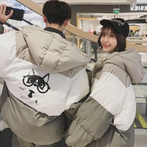 2020 Dames Jassen Winter Thickened Cotton-padded Jacket Women Loose Couple Bread Coat Manteau Femme Hiver Kawaii Parka