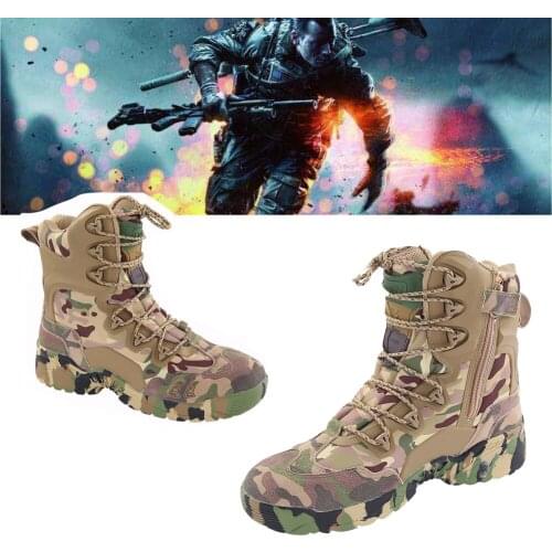 Hot! Men Military Combat Tactics Desert High Shoes Outdoor Hiking Mountain Airsoft Paintballt Swat Special War Camouflage Boots