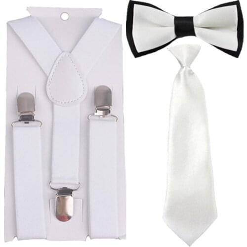 Fashion Children Kids Baby Boys And Girls Suspenders Clip-on Y-Back Braces Elastic Bowtie Ties Clothing Accessories HHtr0009a06