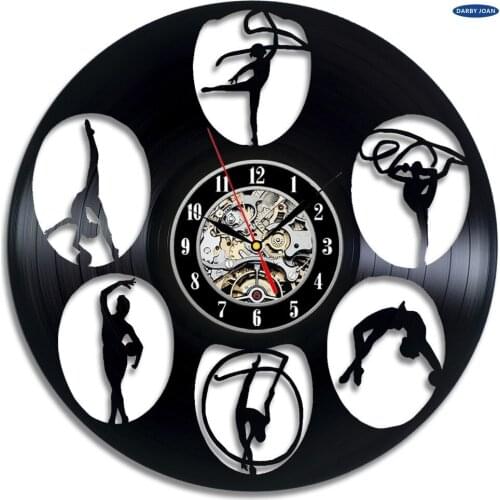 Wandklok Gymnastics Home Record Clock Wall Decoration Modern Vintage Art Room reloj
