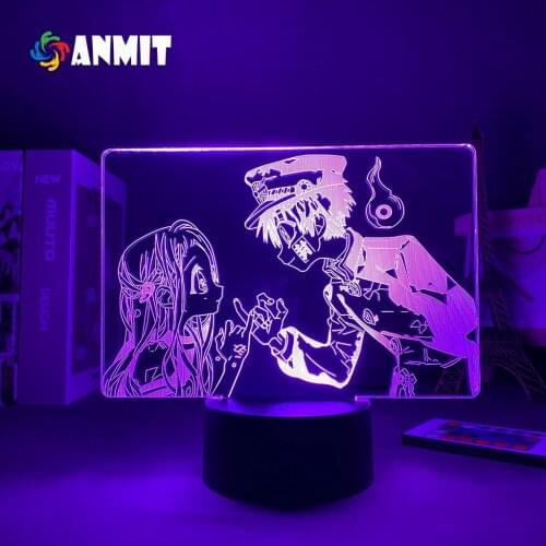 3D remote control desk lamp Anime Toilet Bound Hanako Kun Light for Bedroom Decor Led Night Light Birthday Gift