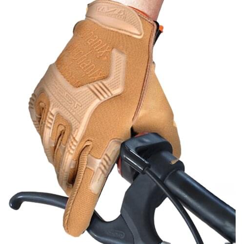 Anti-skid Motorcycle Gloves Windproof Mountain Bike Tactic Long Finger Gloves Bicycle Warm Riding Racing Breathable Guantes