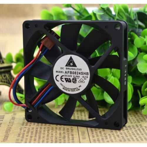 Wholesale Positive Product Delta AFB0824SHB 8015 80x80x15mm 8cm DC 24V 0.26A 8CM 3-wire Double Ball Bearing Cooling Fan