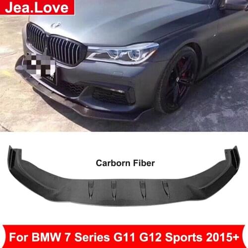FD Style Real Carbon Fiber Material Front Bumper Lip Front Shovel For BMW 7 Series G11 G12 2015+ Sports Car Tuning Modification