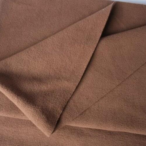 Brown Double SideThicken polar Fleece fabric Clothing Lining Plush Shoes Hats Warm Lining Handmade DIY Knitted Cloth Sewing