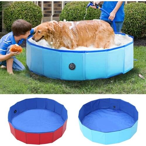 Foldable Dog Swimming Pool Thick PVC Dogs Cat Bath Tub Non Slip Pet Kid Swimming Pools Bathtub For Dogs Kids