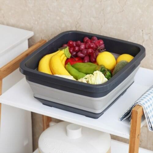 1 pcs Folding bucket portable folding basins car wash tool vegetable fruit basin high capacity household cleaning materials