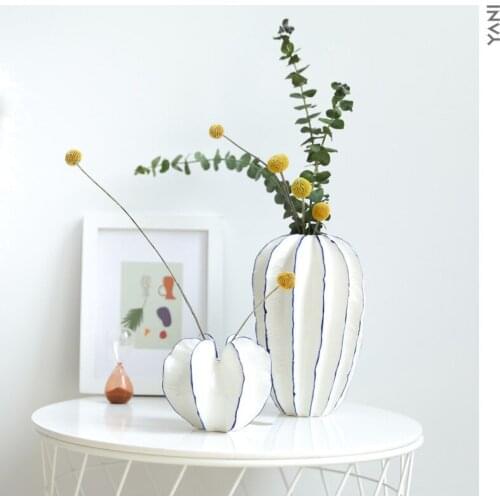 Modern ceramic Carambola vase decoration dried flowers living room desktop Home Decoration Ornaments Crafts Flower Pot Art Vases