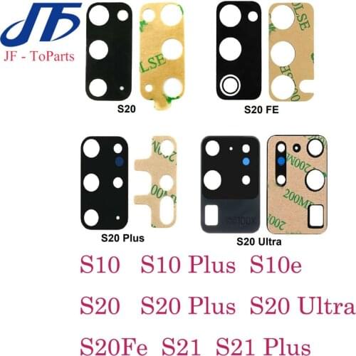 20Pcs/lot Replacement For Samsung Galaxy S20 Plus S20+ / S20 Ultra Rear Back Camera Glass With Adhesive Sticker parts