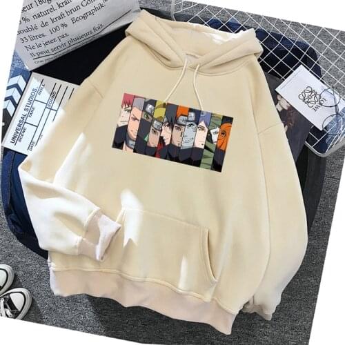 Oversized Hoodies Unisex Men Japanese Anime Streetwear Kawaii Cartoon manga Graphic Sweatshirts Unisex Tops Hoody Male