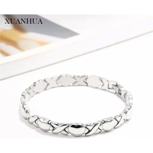 XUANHUA Stainless Steel Jewelry Cuff Bracelets Bangles For Women Jewellery Accessories Woman Vogue 2019 Viking Free Shipping