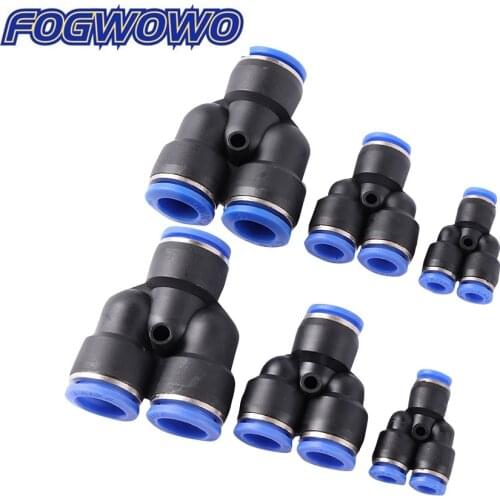 5 Pcs Y-type Equal Quick Connector 4mm/6mm/8mm/10mm/12mm/14mm/16mm Used In Low Pressure Mist Cooling Nozzle Agriculture Garden