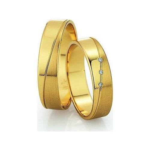 Custom yellow Gold Plating health titanium Fashion jewelry wedding bands Rings sets wholesale price