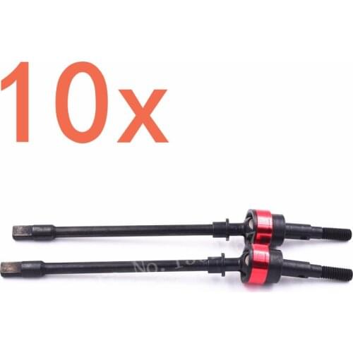 10 Pieces Steel#45 Upgrade Parts Climbing Car Front CVD Drive Shaft Axial For SCX10 II 1/10 Scale Models RC Cars #XS-SCX230057