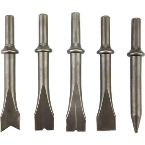 5pcs10cm Round Shank Chisels Air Hammer Chisel Set Masonry And Concrete Demolition Tool Suitable For 150/190/250 Air Hammer
