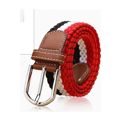 50pcs/lot unisex knitted belt female casual patchwork belt knitted belt canvas belt
