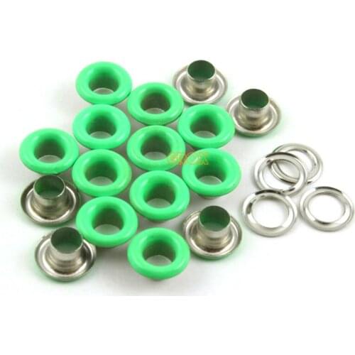 800 Set 8*4*4mm (Outer diameter * Inner diameter * Height) Green Round Eyelet Grommet