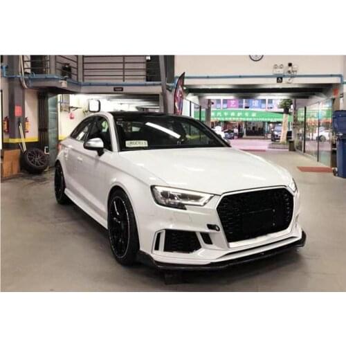 Carbon Fiber Front Bumper Lip Spoiler for Audi A3 RS3 Not A3 Standard S3 2017 2018 Car Styling
