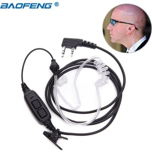 Baofeng UV-82 Dual PTT Air Acoustic Tube Headset Earpiece For BaoFeng UV-82 UV-82HP UV-82HX GT-5TP Walkie Talkie ham radio