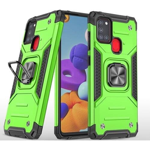 Armor Shockproof Case for Samsung Galaxy A21s A 21s A21 s A217 Drop Protective Defender Magnet Holder Ring Case Cover