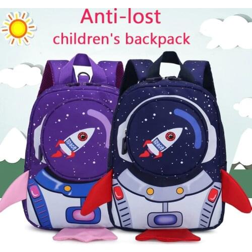 Kids Space Rocket Backpack Cute Baby School Bag Toddler Infant Kindergarten Bagpack Children Kawaii Shoulder Bag Mochila