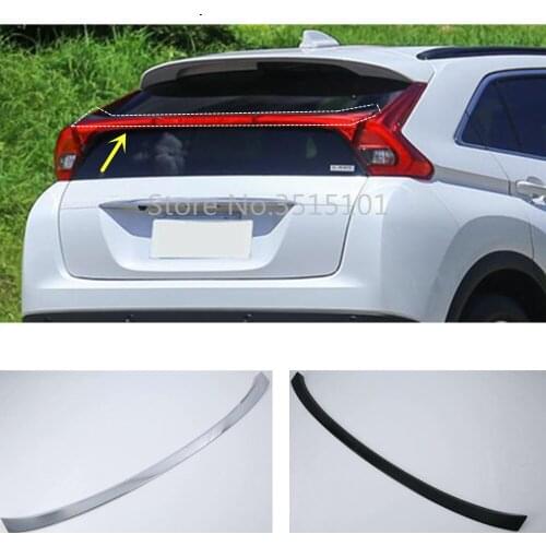 For Mitsubishi Eclipse Cross 2017 2018 2019 2020 Car ABS Chrome/Carbon Fiber Rear Door Wing Tail Spoiler Frame Plate Trim