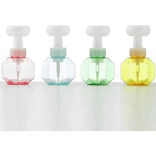 1 Piece Liquid Soap Dispenser Flower Foam Foaming Pump Empty Bottle Plastic Clear Bottle Cosmetic Bottling Bathroom Supplies