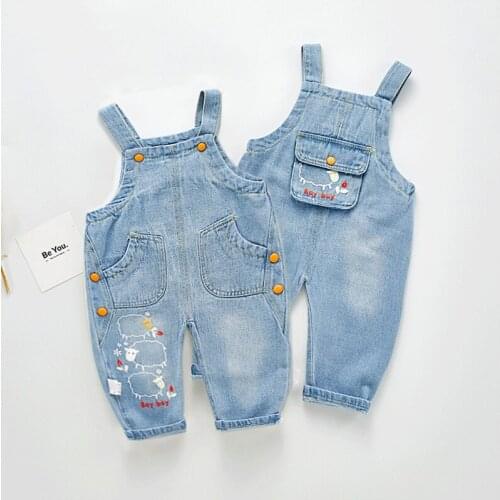 IENENS Kids Baby Clothes Clothes Jumper Boys Girls Dungarees Infant Playsuit Pants Denim Jeans Overalls Toddler Jumpsuits