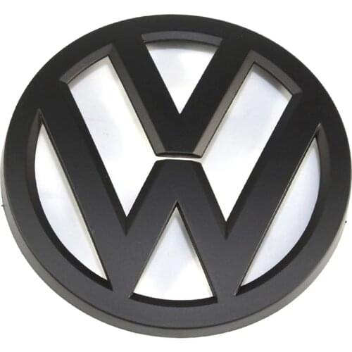 110mm Matt Black Rear Trunk Lid Badge Logo Emblem Replacement for Volkswagen Golf MK7