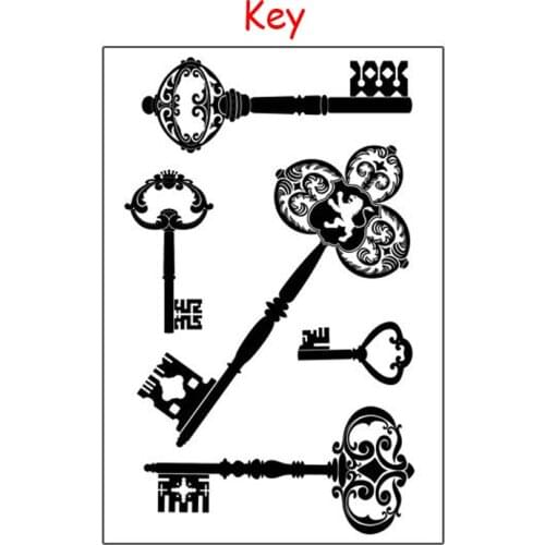 MESOPOTAMIA DIY Scrapbooking Photo Album Transparent Clear Silicone Coffee Key Lock Love Stamp/Seal for Decorative Stamps