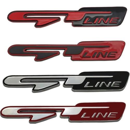 3D Metal Car Tuning Atuo Emblem Sticker GT Line Decals For Kia Forte Ceed For Hyundai i30 solaris tucson For Peugeot 206 308 208